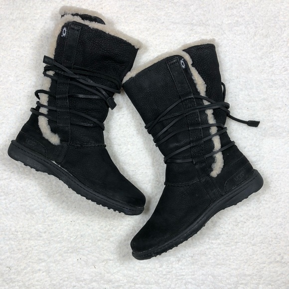 ladies black ugg boots